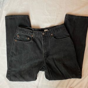 Vintage Levi’s Black Denim Straight Leg Relaxed Fit Jeans Size 34
